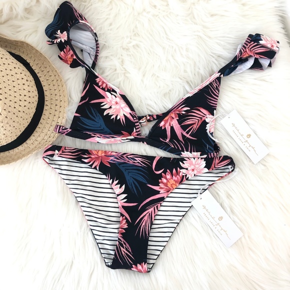 Spiritual Gangster Other - Spiritual Gangster Wanderer Maui Floral Bikini S